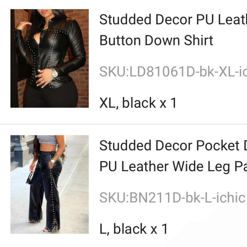 Two piece set blk - Picture 4 of 4